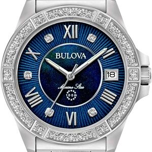 WOMANS Bulova marine star 96r215